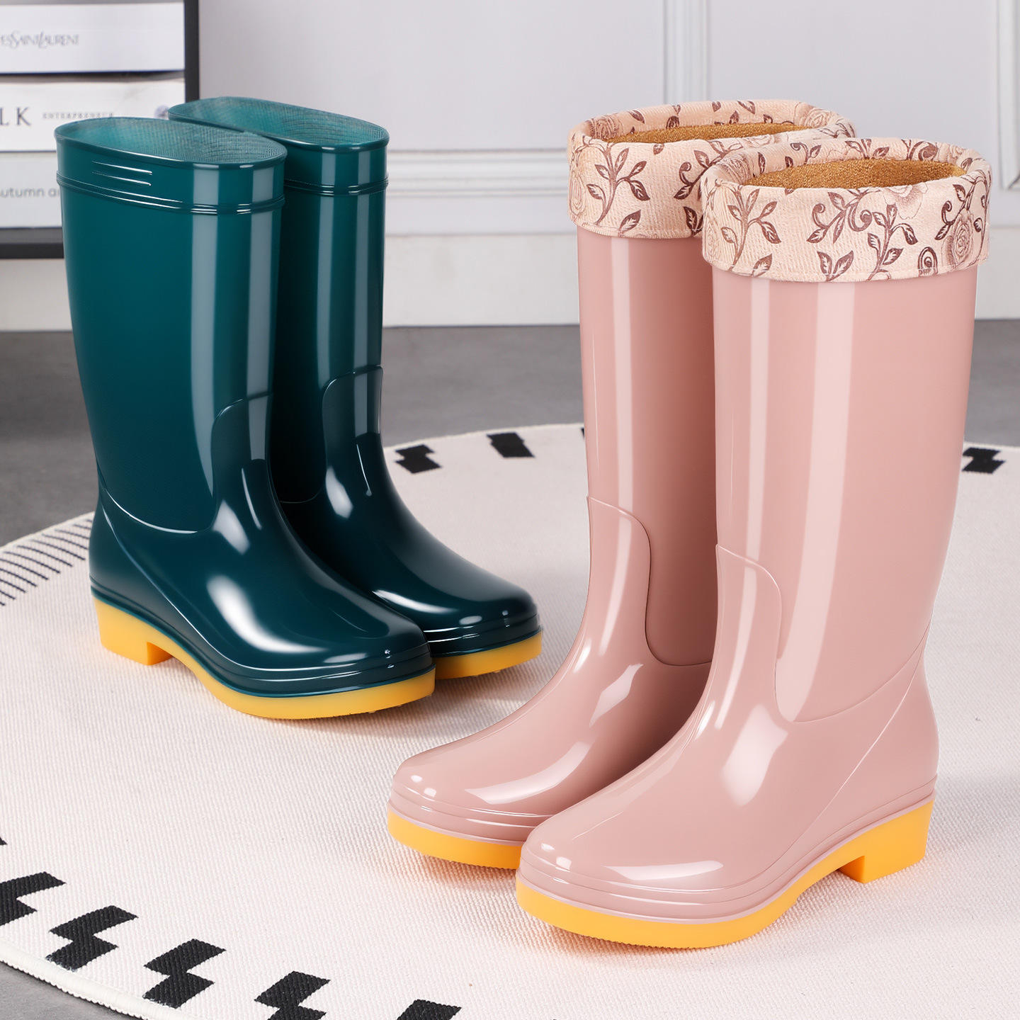 Slip-Resistant Boots with Cotton Lining